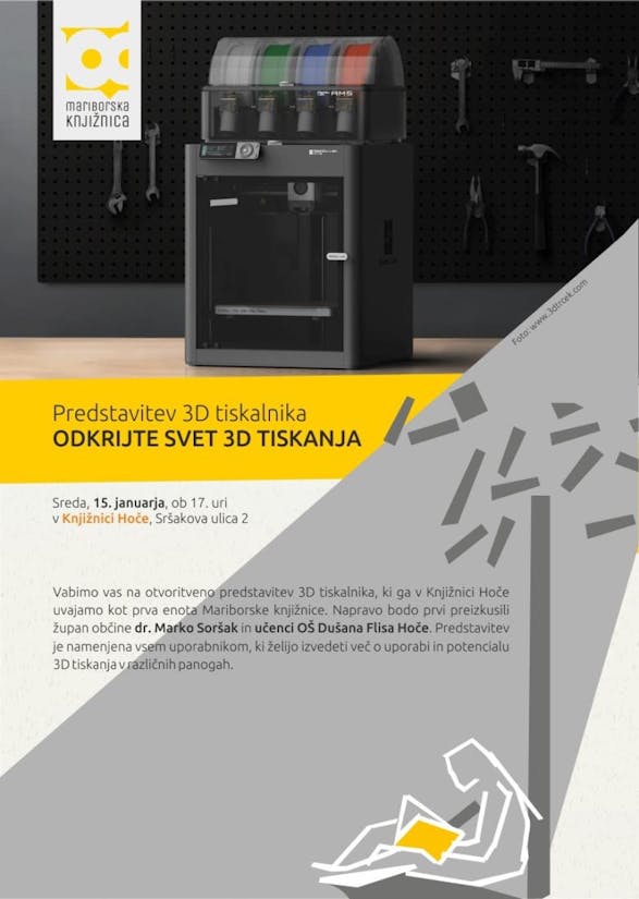 Predstavitev 3D tiskalnika: ODKRIJTE SVET 3D TISKANJA